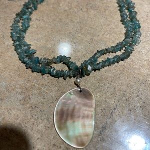 Unusual Necklace of Small Glass-like Stones
